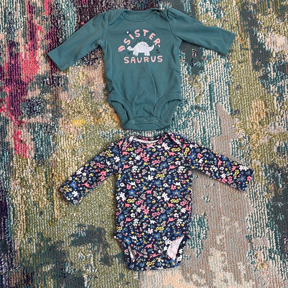Carters Dinosaur Bodysuit Set